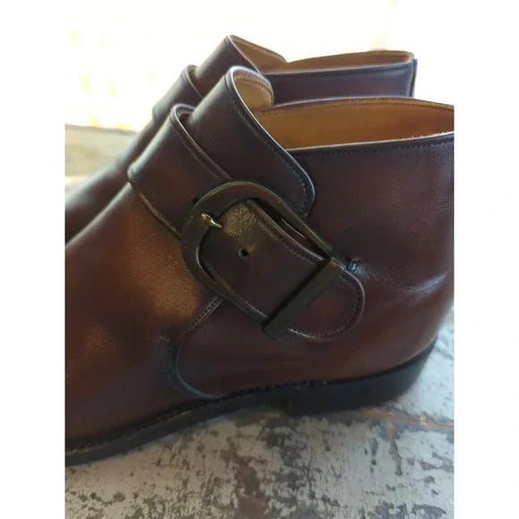 Gorgeous Men's Supple Step Wall-Streeter Handmade Brown Leather Ankle Boots 8 C